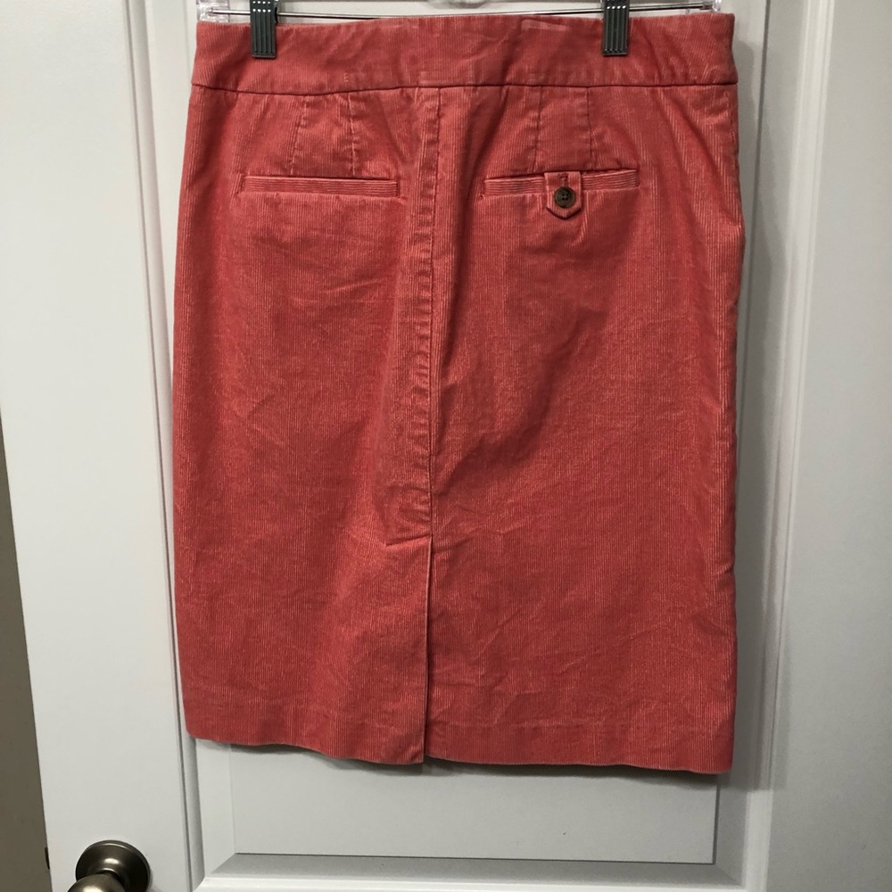 J. Crew Light Coral Corduroy Skirt size 2